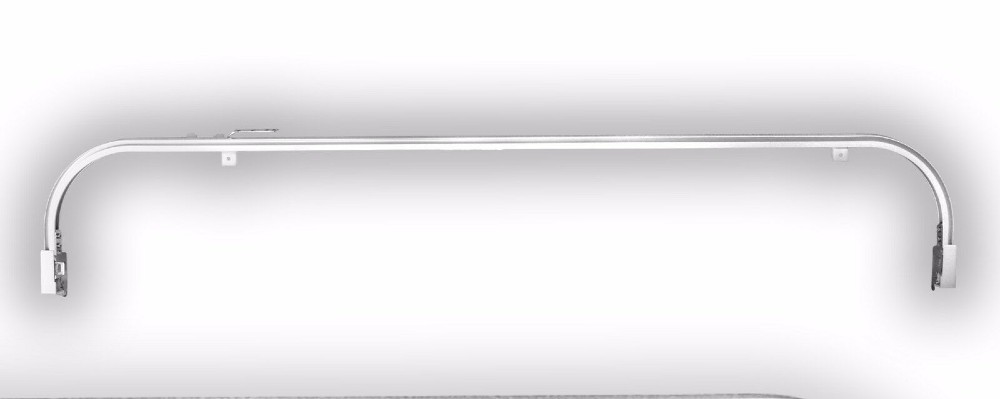Kit Binario Tenda Curvabile V3VOGUE In Alluminio, Tagliabile E Piegabile A L/U, Con Staffe Soffitto/Parete E Pulegge Silenziose