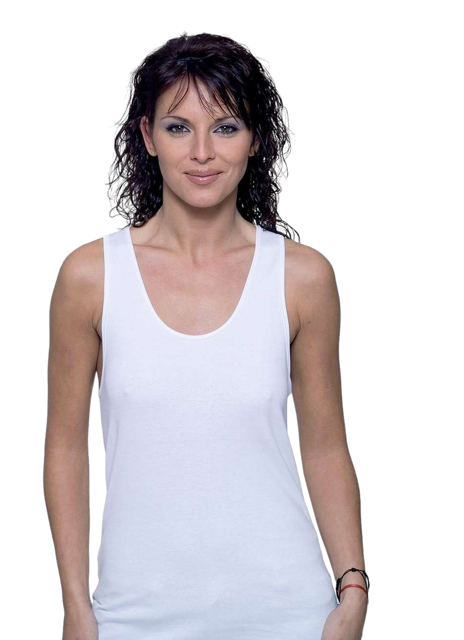 Set cannottiera maglia donna in cotone caldo spalla larga Nero