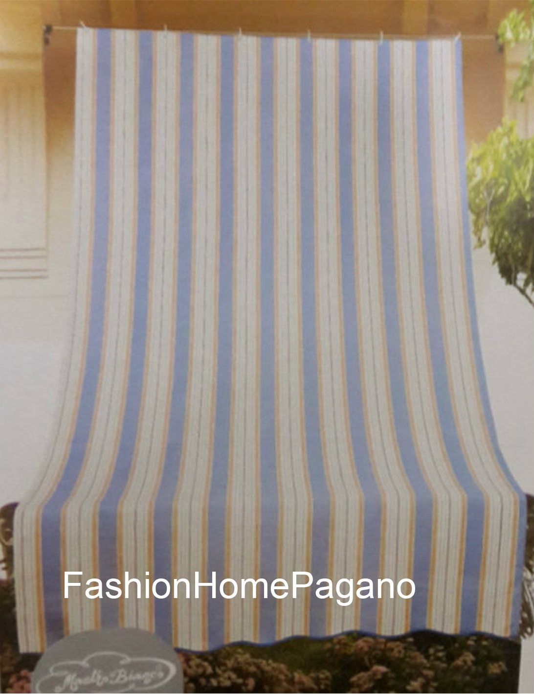 Tenda da sole per esterno con anelli disegno fasciato misura 290x290cm Tenda da sole per esterno con anelli disegno fasciato misura 290x290cm