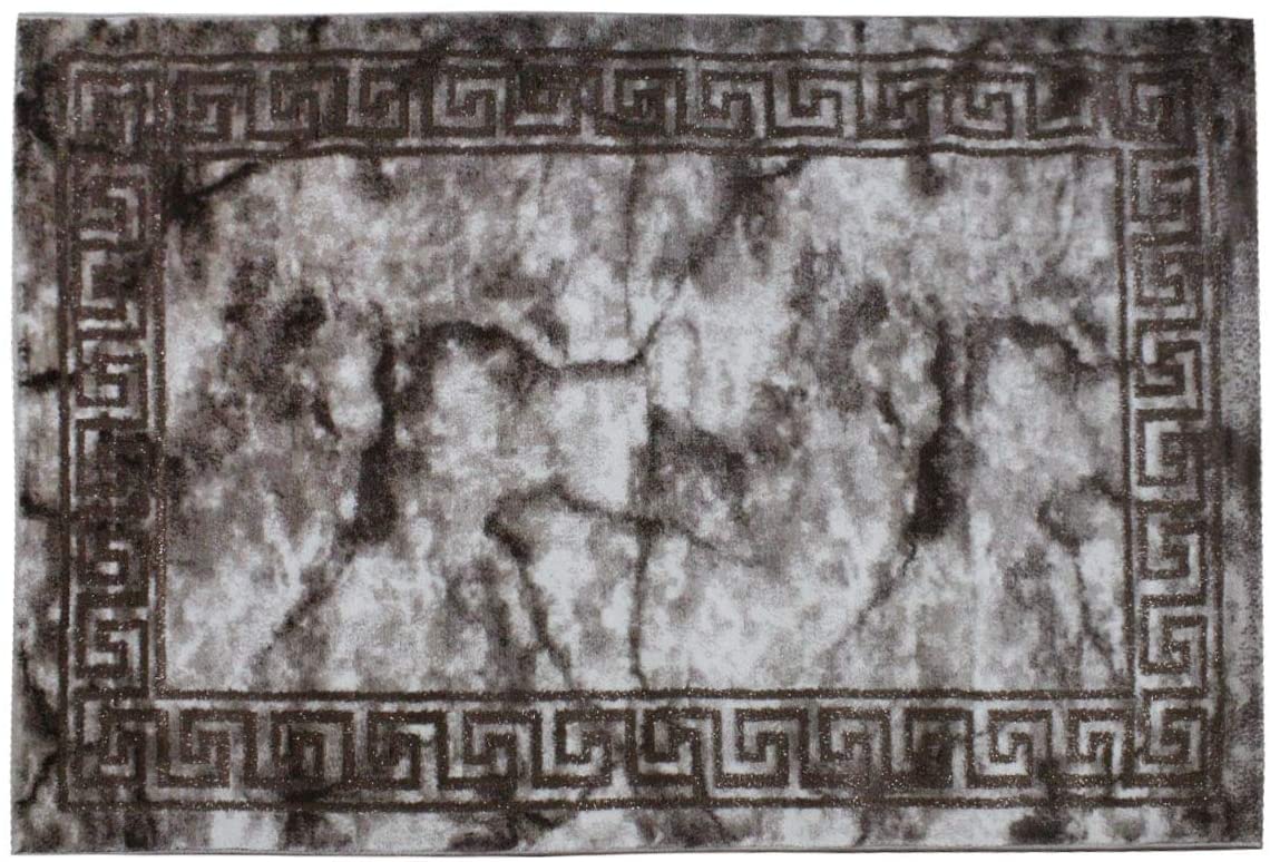 Tappeto arredo salotto moderno greca meandro glietterato lurex 120x160 cm Tappeto arredo salotto moderno greca meandro glietterato lurex 120x160 cm