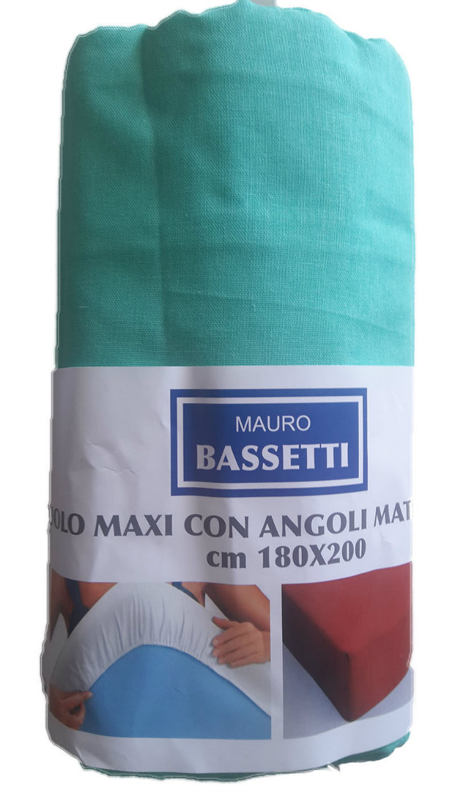 Lenzuolo matrimoniale maxi con angoli tinta unita Mauro Bassetti