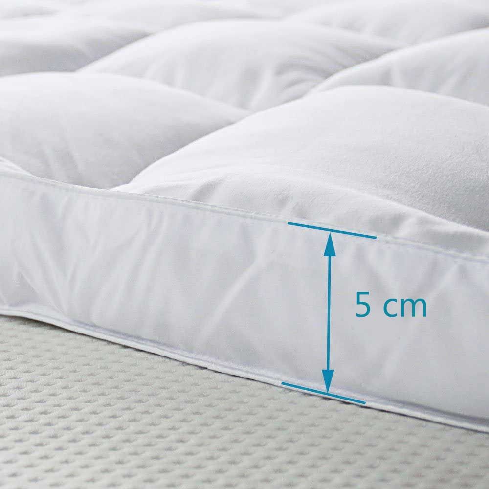 Topper Per Materasso Queen Size In Memory Foam 5 Cm Con Gel Rinfrescante – Coprimaterasso Con Cinghie, Sleep Is The Foundation - 3