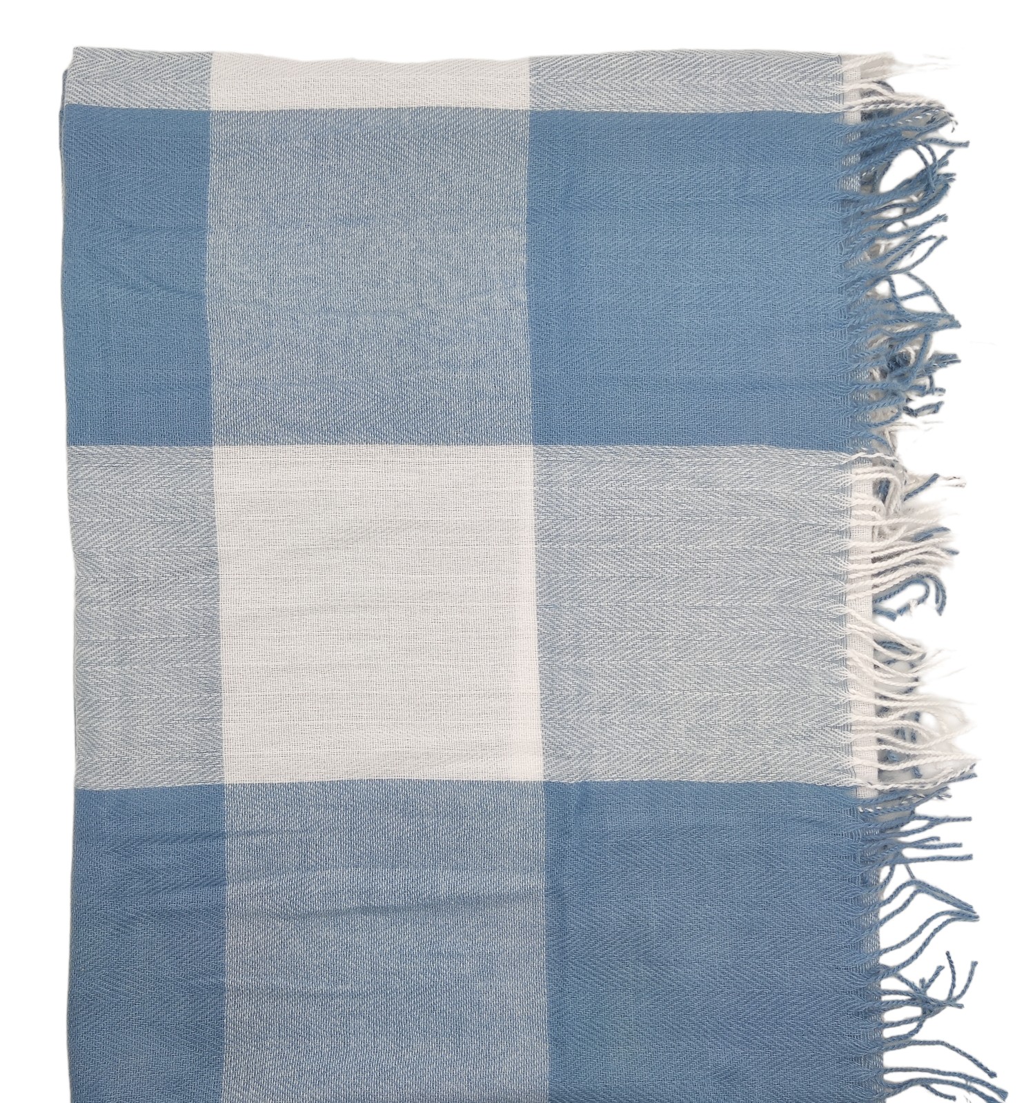 Coperta plaid copriletto lana tinto filo con frange scaldaletto varie misure - Foto 6 di 7