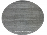 Tappeto rotondo classico moderno tinta unita pelo rasato diametro 160x160 cm