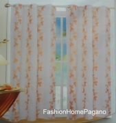 Pannello tenda con anelli disegno trifoglio boucle con jacquard 140x280 cm